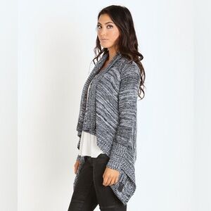 Jack by BB Dakota open from knit cardigan black and white size small